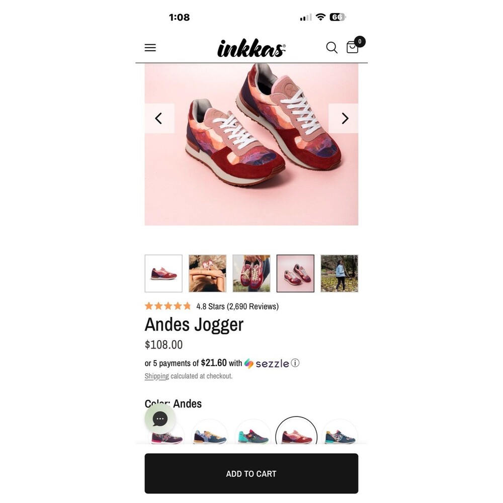 Inkkas Andes Jogger Shoes Sz. 8